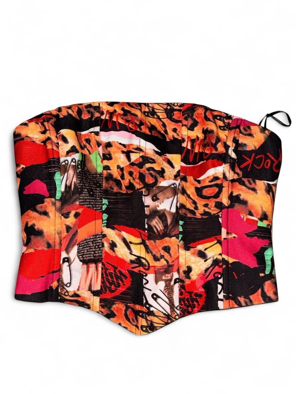 Princess Polly Multicolor Strapless Printed Bustier Top
